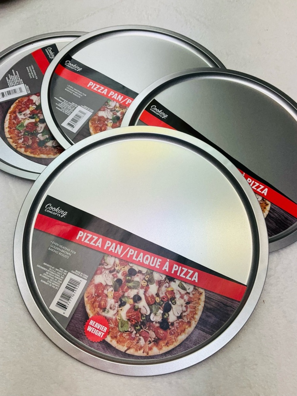 🌼4/$10🌼 4pc Cooking Concepts 13” Silver Pizza Pan for Cooking or Crafting